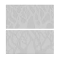 Modern White Decorative Panels With Perforated Leaf Pattern Two Panel Design 3d model