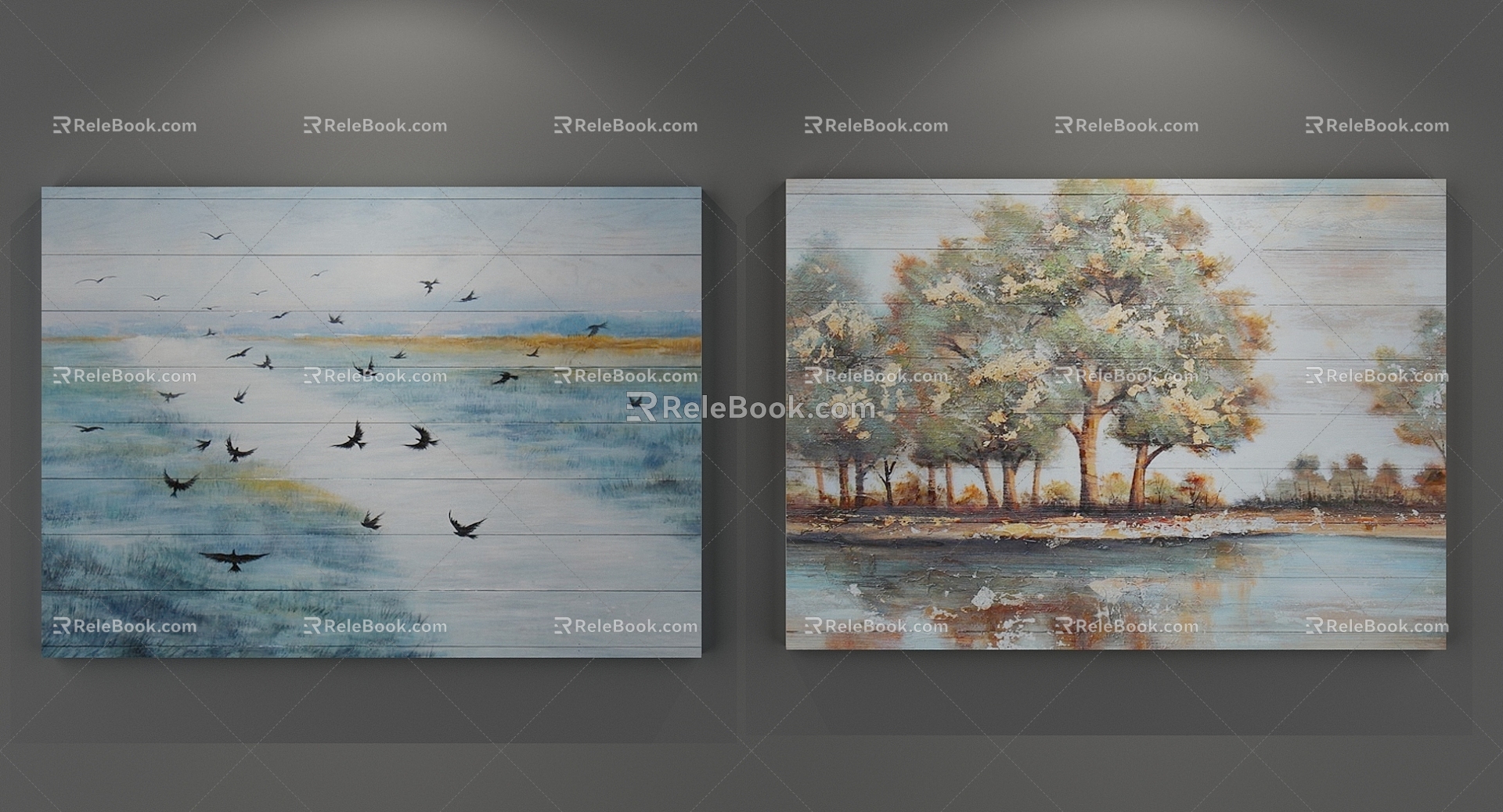 Nordic small clear decorative painting 3d model