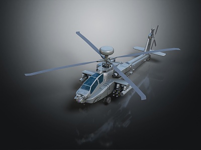 modern helicopter gunship 3d model