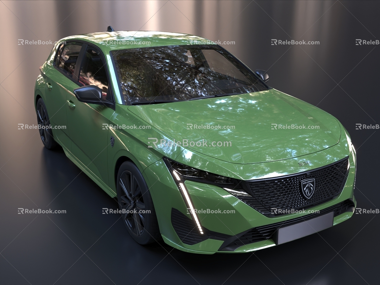 Peugeot 308 car 3d model