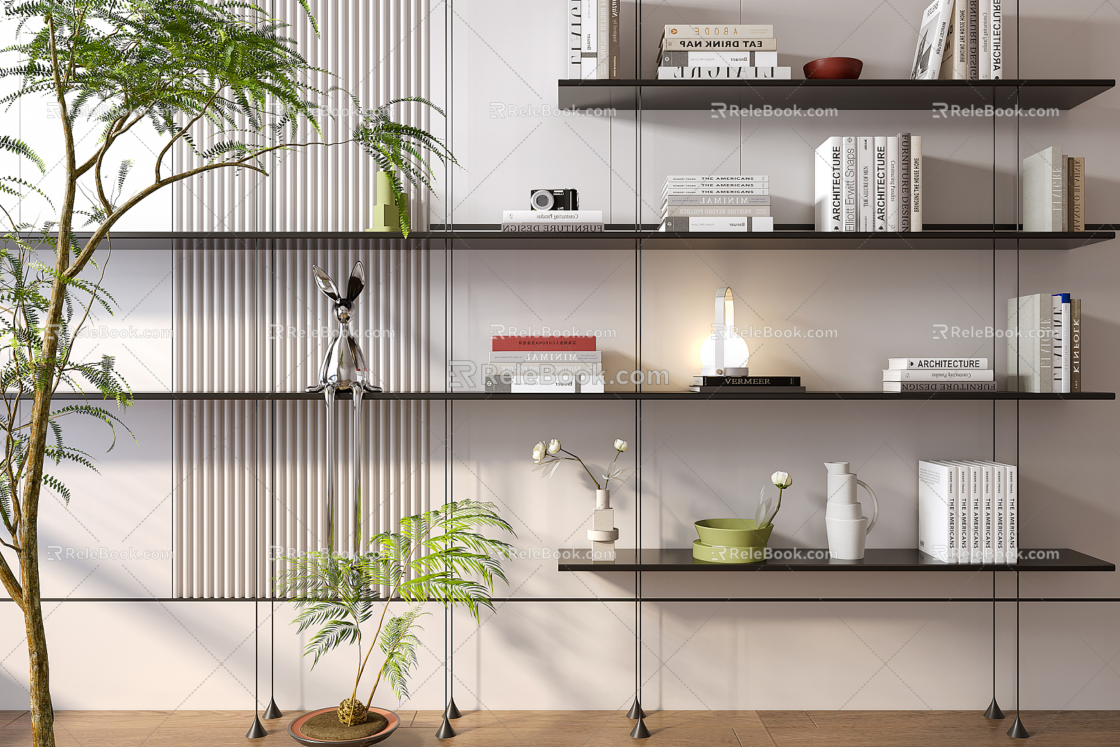 Modern Bookshelf 3d model