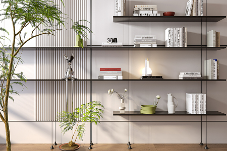 Modern Bookshelf 3d model