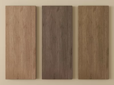Natural Wooden Wall Panels In Three Different Brown Tones For Home Decor 3d model