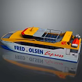 FRED OLSEN Express Yacht With Yellow White Exterior