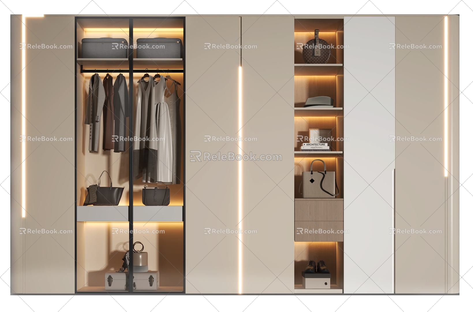 Modern wardrobe 3d model