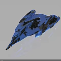 Advanced Blue Sleek Futuristic Spaceship Design For Cosmic Aerospace Missions