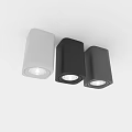 Modern Slim Downlights in White Black Dark Gray Ceiling Mounted with Illuminated Heads