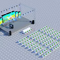 Modern Event Stage Setup With Lighting Large Screens And Rows Of Audience Seats