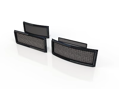High Quality Black Car Grilles With Mesh Design For Automotive Parts 3d model