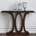 American End View Desk 3d model