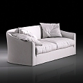 Cream wind double sofa 3d model