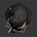 3D Male Character Model With Stylish Hair Glasses Turtleneck Smoking Cigarette In Gray Background