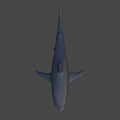 3D Metallic Shark Model With Sleek Surface And Modern Design Features