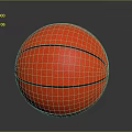 Red Basketball With Black Lines And Smooth Leather Texture For Daily Use