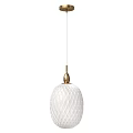 Modern Pendant Lights With Woven Glass Shades And Brass Finish In Various Colors