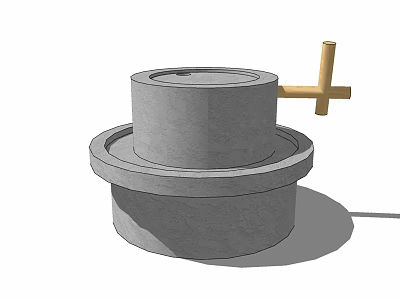Chinese Stone Mill Rural Farm Tools Nongjiale Sits Landscape Sits Beautiful Rural Farm Tools Decoration Sits 3d model