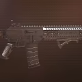 MPAR 556 Rifle Automatic Rifle Carbine Submachine Gun Assault Rifle PBR Military Weapon 3d model