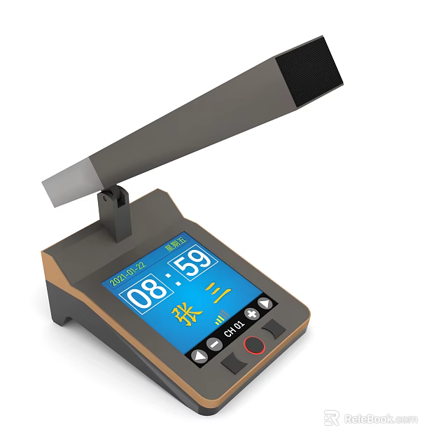 Wireless Headphone Speaker With Digital Screen Time Display And MPX Function 3d model 
