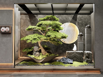 New Chinese style landscape sketch interior landscape model