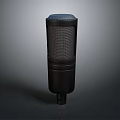 Studio Grade Professional Black Microphone Electronic Audio Recording Device with Mesh Grille