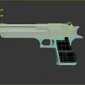 Smith Wesson Silver Pistol with Black Grip and Metallic Detailed Design
