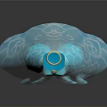 Blue Decorative Household Item With Angelic Halo And Flowy Skirt Design