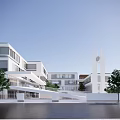 Modern School Class School 3d model