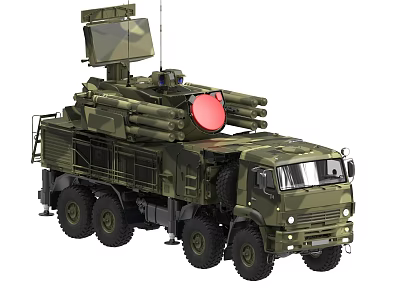 Armor Air Defense System Air Defense Missile Vehicle Missile Launcher Air Defense Radar Vehicle 3d model
