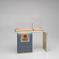 Modern Functional Table With Transparent Display Cases Multiple Storage Areas And Sturdy Base 3d model