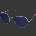 Elegant Silver Frame Blue Lens Oval Sunglasses Modern Jewelry Accessory Design