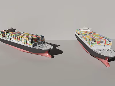 modern ship cargo ship 3d model