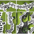 Various Stepping Stone Path Designs With Green Lawn And Natural Garden Elements