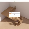 Minimalist Indoor Spiral Staircase Design With Wooden Handrail And Light Floor