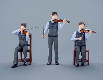 modern man music performance musical instrument playing instrument violin playing violin 3d model