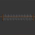 Defensive Weapon Structure With Orange Support Frames And White Spiral Wires