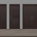 Dark Brown Wooden Hinged Doors For Interior Home Decoration And Design