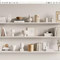 Modern Ornaments Combination Simple Book Ornaments Combination 3d model