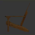 Wooden Adirondack Chair With High Backrest Armrests And Storage Compartment