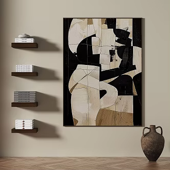 Light Luxury Vintage Decorative Painting 3d model