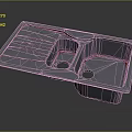 Double Bowl Kitchen Sink With Integrated Drainer For Modern Kitchen Furniture