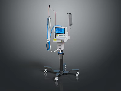 Sports Equipment With Display Screen Mobile Wheels And Adjustable Arm For Fitness Monitoring 3d model
