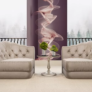 Jane European leisure sofa combination sofa chair combination 3d model