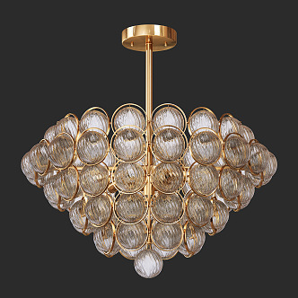 Light Luxury Crystal Chandelier 3d model