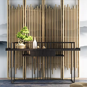 New Chinese-style Duan Jing Desk Entrance Duan Jing Desk 3d model