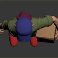 Worker European worker mechanic builder repairman miner digger figure 3d model
