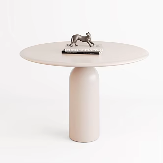 Cream Style Dining Table Round Dining Table Metal Dining Table Vintage Dining Table Negotiation Table 3d model