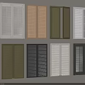 Various Style Window Shutters With Different Color Options For Home Decor 3d model