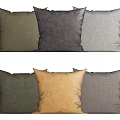 Square Pillow Fabric Pillow Sofa Pillow 3d model