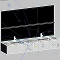 Modern Bathroom Double Sink Vanity With Marble Countertop And Cabinet Storage