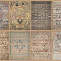 Square Rugs With Various Vintage Patterns And Classic Hues For Home Decor